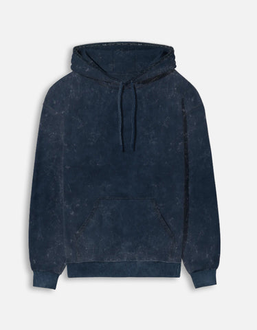 Navy Blue Acid Washed Hoodie